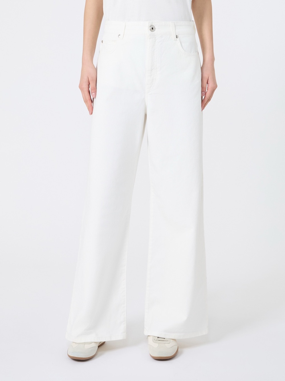 MaxMara White Wide-Leg Jeans